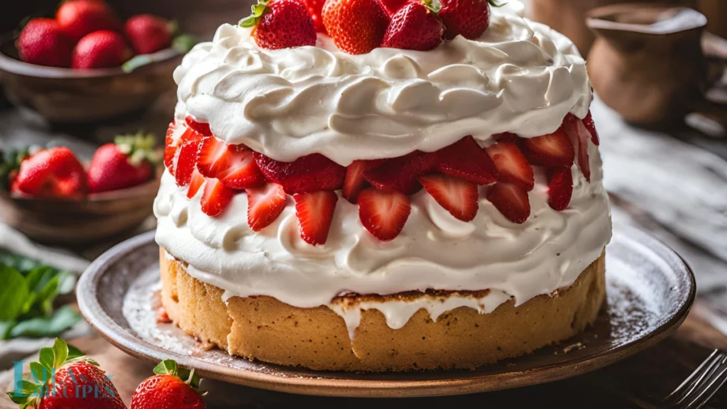 Decorating the Strawberry Tres Leches Cake Recipe