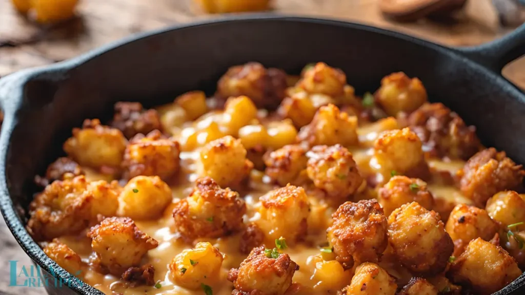 a cast iron skillet fresh from the oven.