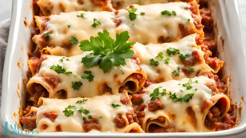 Lasagna noodles spread with ricotta mixture for roll-ups.