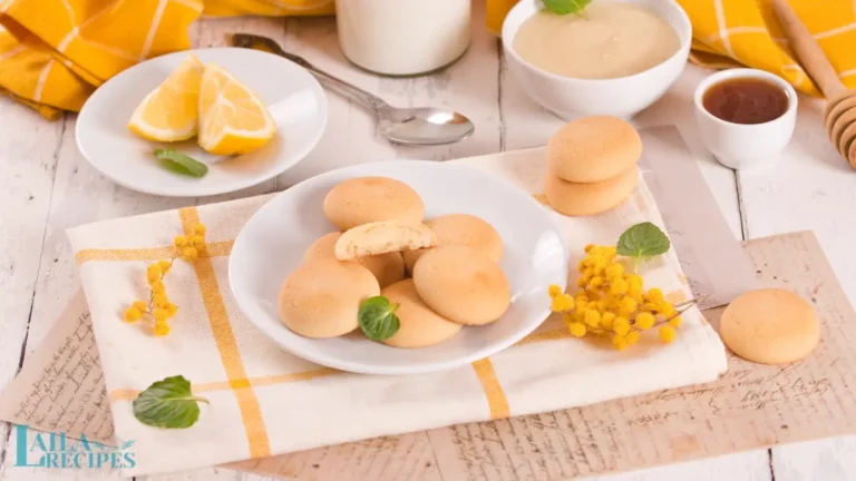 Freshly baked lemon cookies on a wire rack