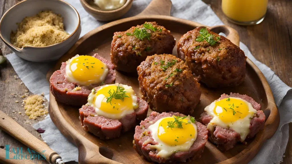 Individual mini meatloaves on a baking tray