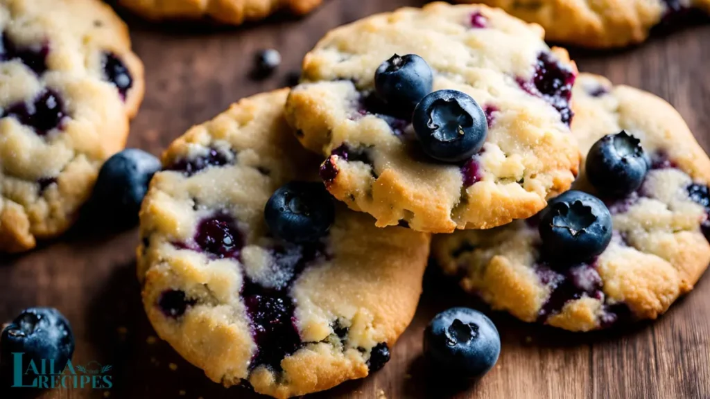 Ingredients laid out for Lemon Blueberry Cookies recipe.