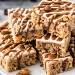 soft and chewy peanut butter rice krispie treats